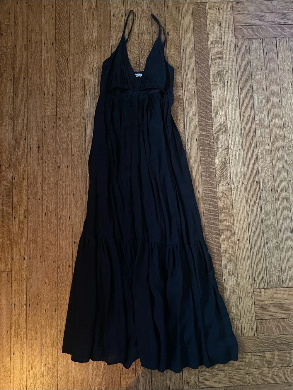 Abercrombie & Fitch Black Maxi Dress with Cut Out detail